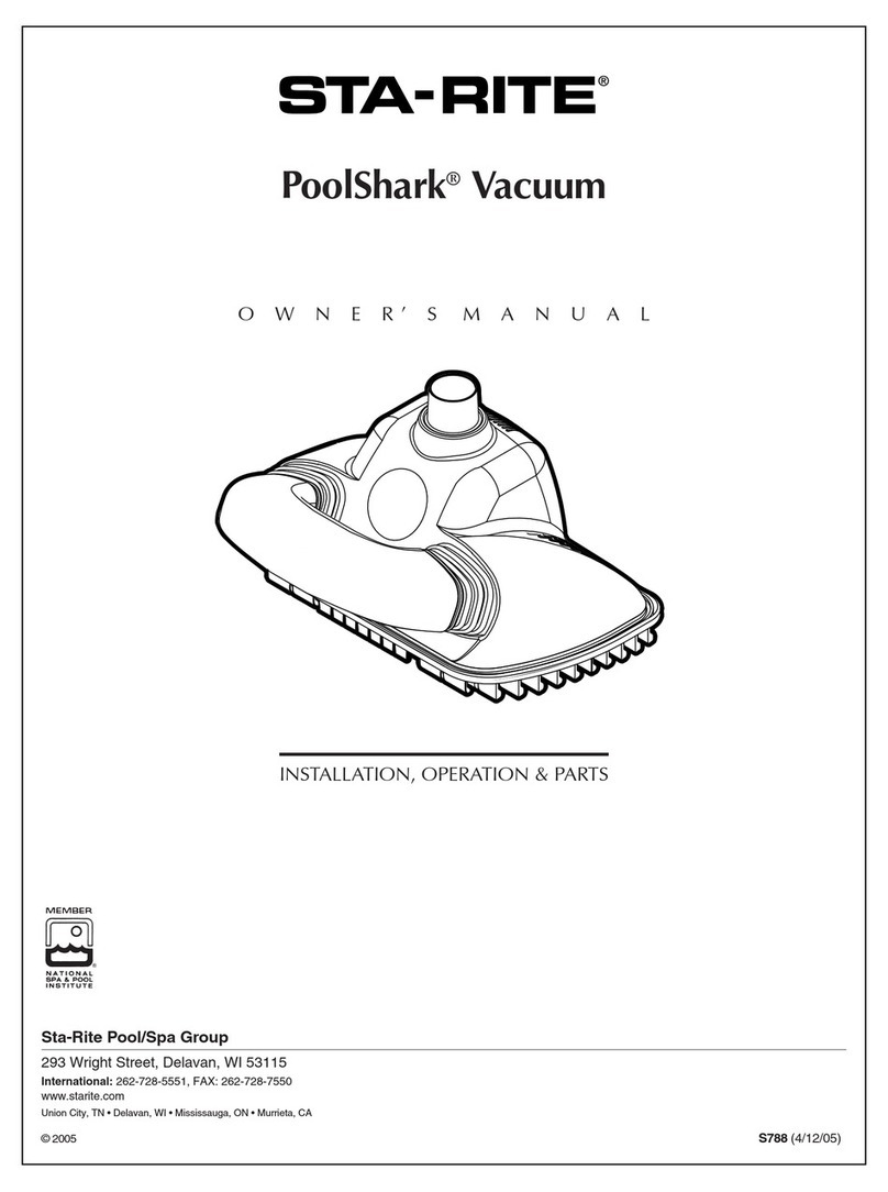STA-RITE PoolShark Vacuum User manual