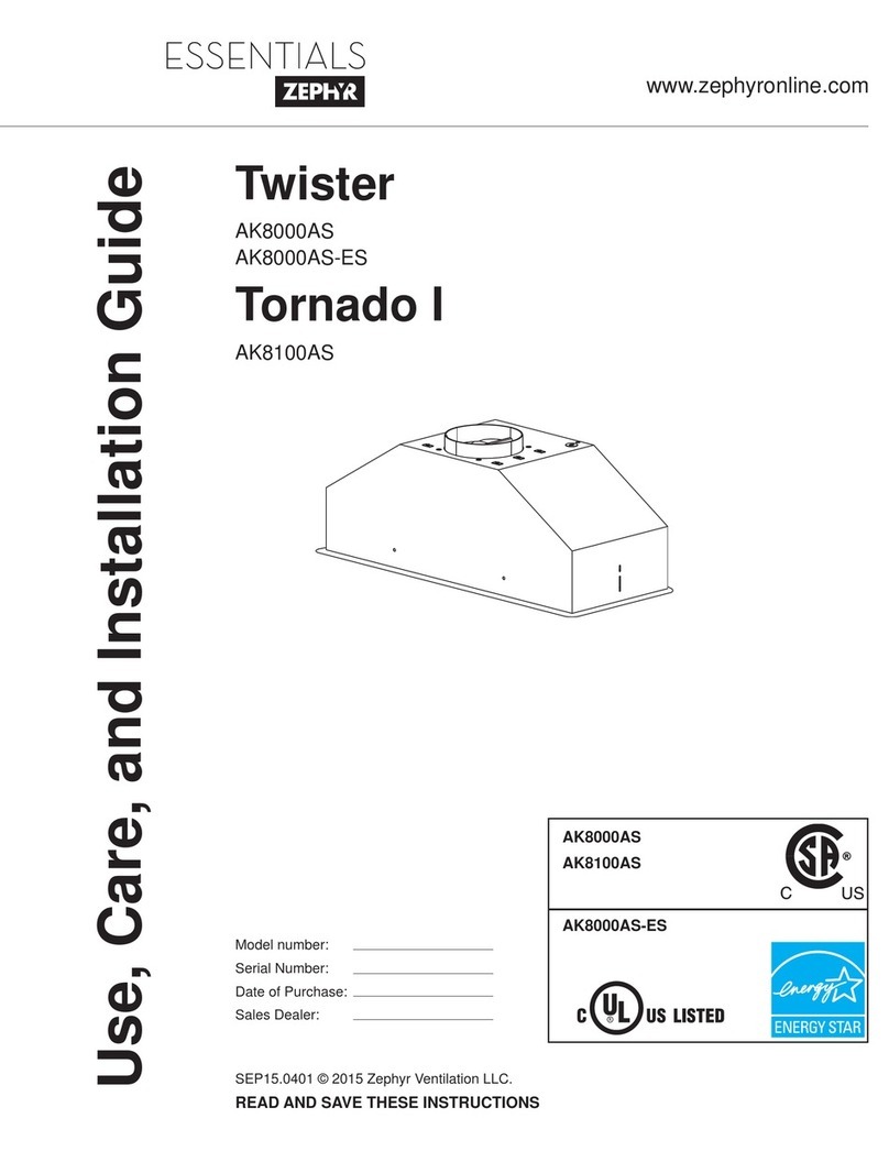 Zephyr Twister AK8000AS Installation guide