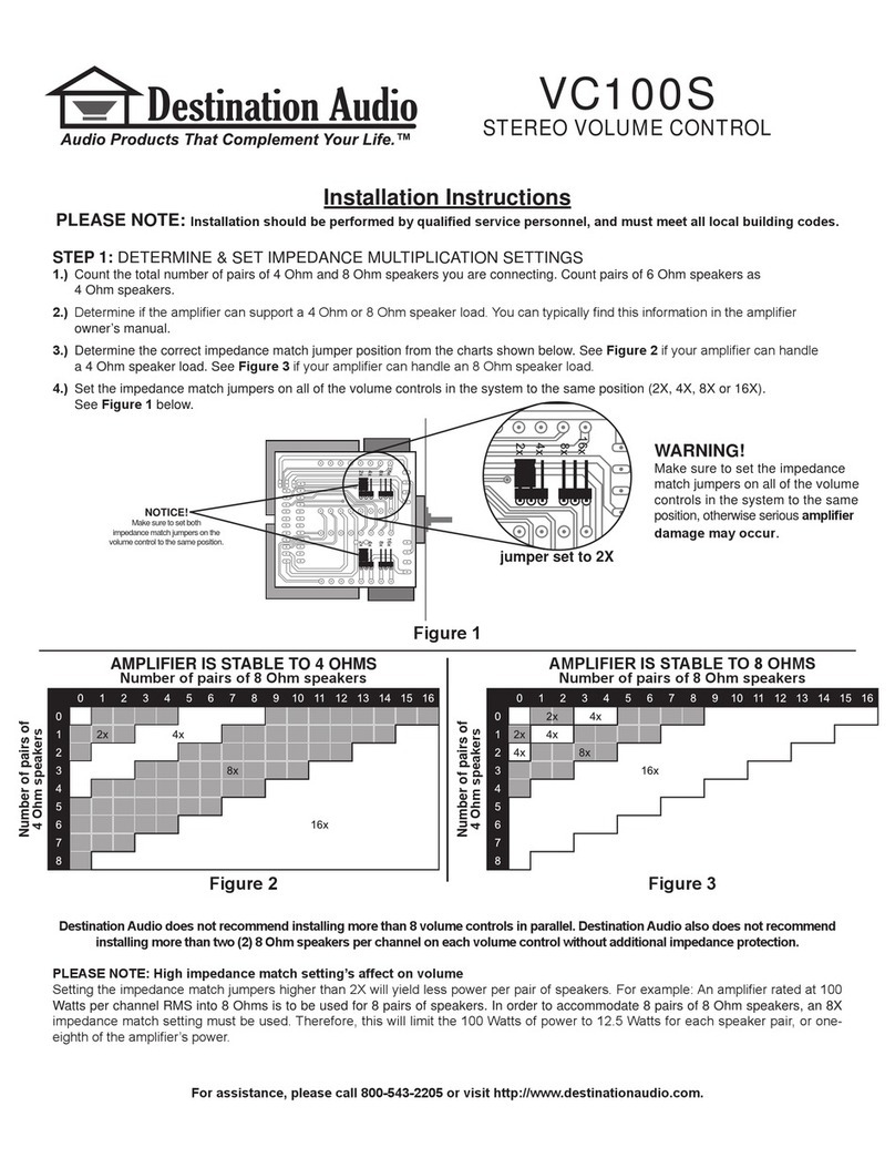 Destination Audio VC100S installation instructions