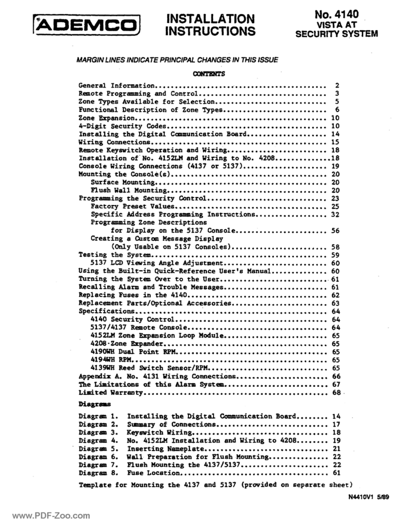 ADEMCO 4140 User manual