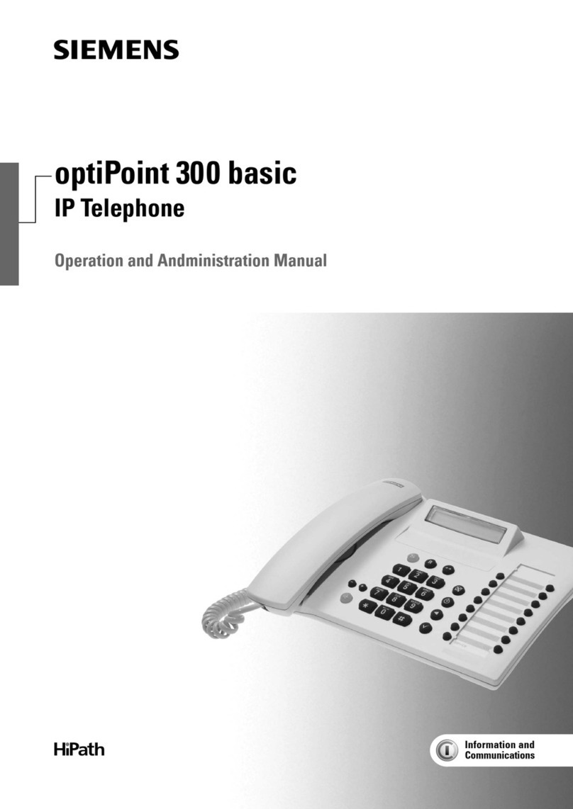 Siemens optiPoint 300 basic Instruction Manual