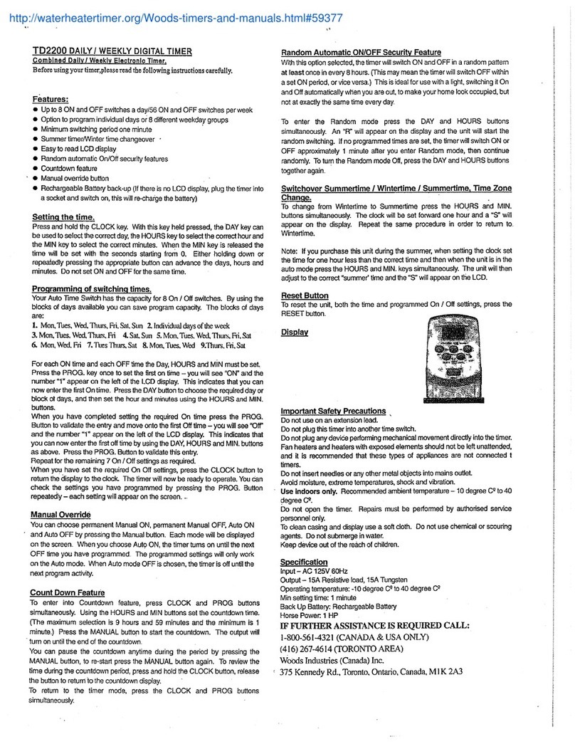 Woods TD2200 instructions