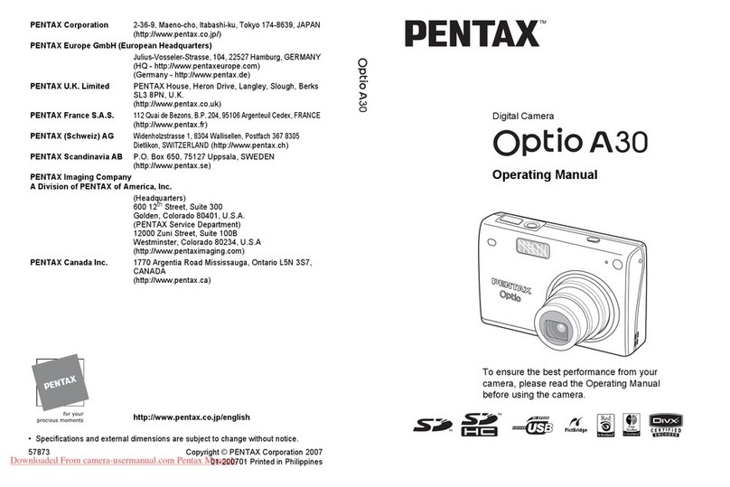Pentax Optio A30 User manual