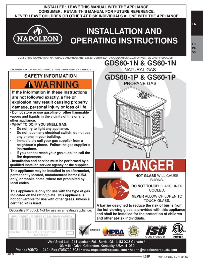 Napoleon GDS60-1N User manual
