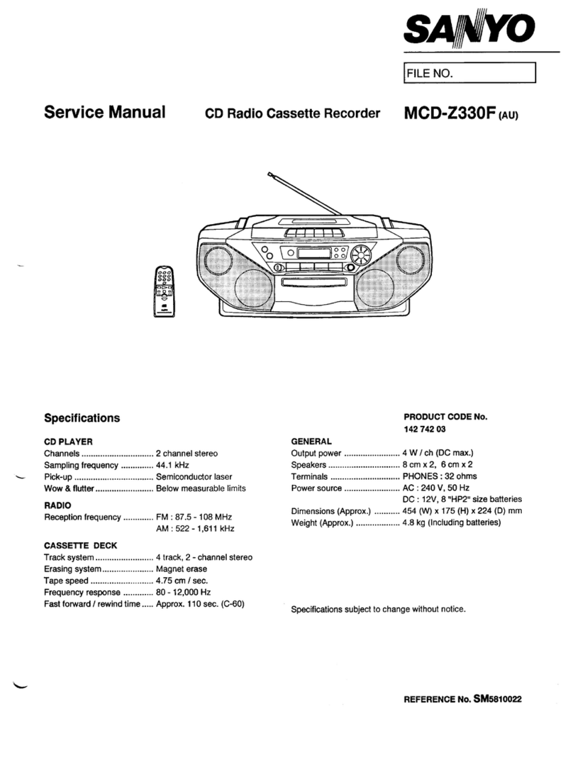 Sanyo MCD-Z330F User manual