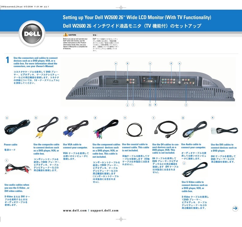 Dell W2600 User instructions