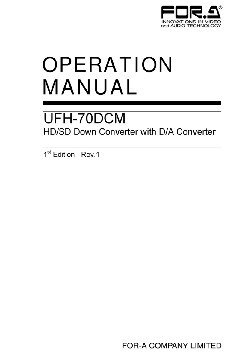 FOR-A UFH-70DCM Operation manual