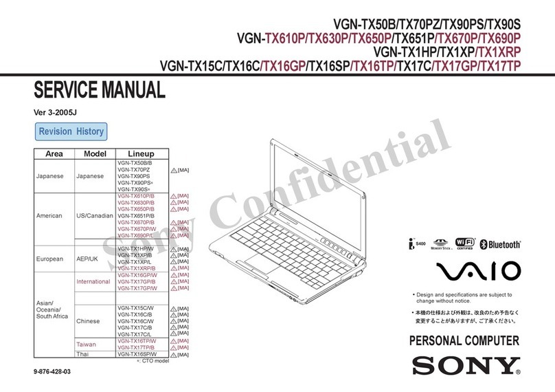 Sony VGN-TX50B Service manual