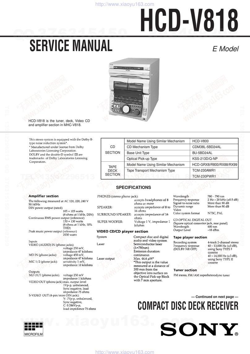 Sony HCD-V818 User manual