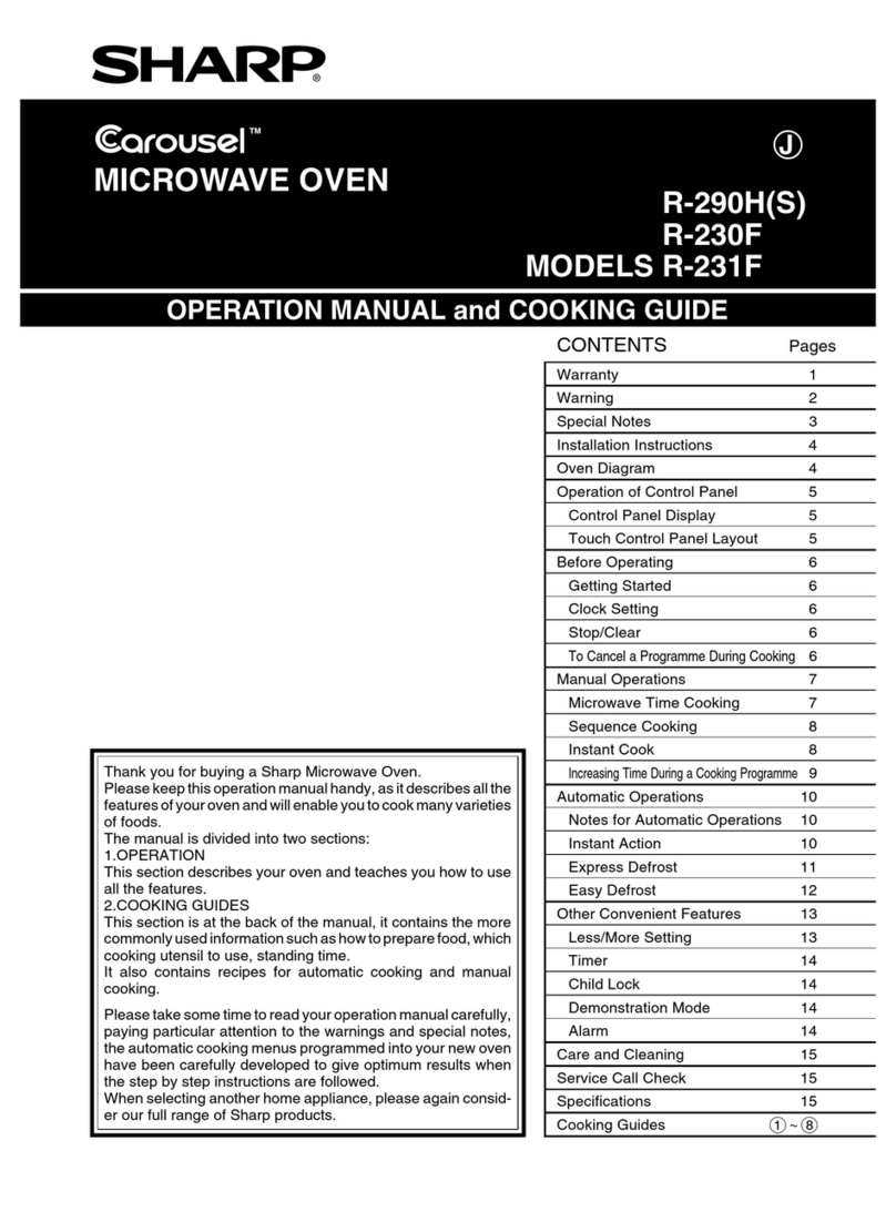 Sharp R-290HS User manual Sharp R-290HS User manual