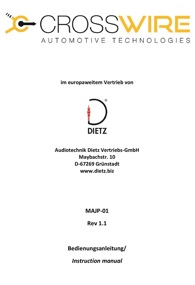 Dietz CrossWire MAJP-01 instruction manual