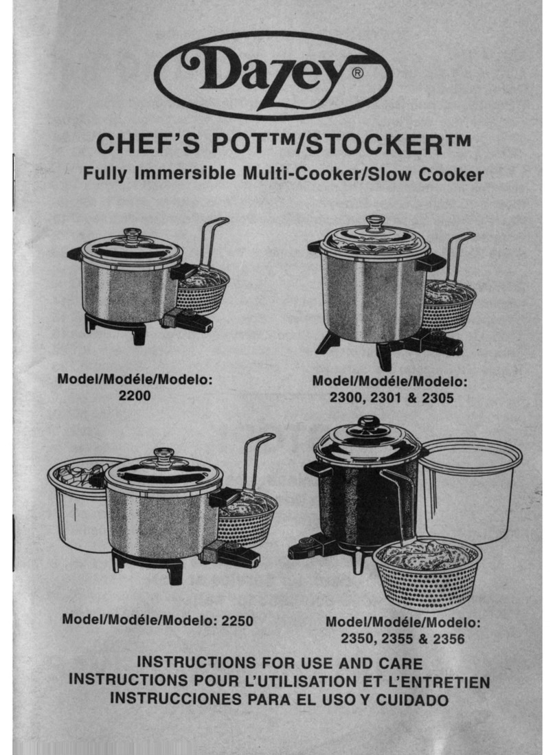 Dazey 2200 Instructions for use and care