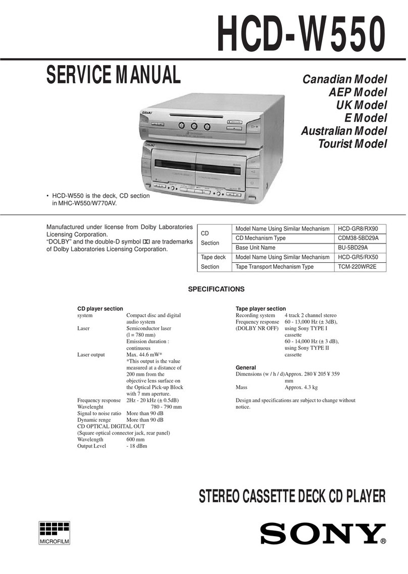Sony HCD-W550 Service manual