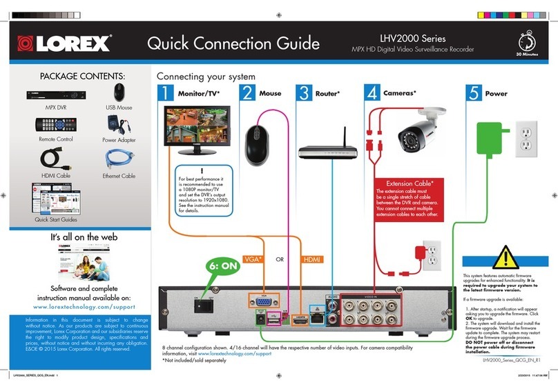 Lorex LHV2000 series Instruction Manual