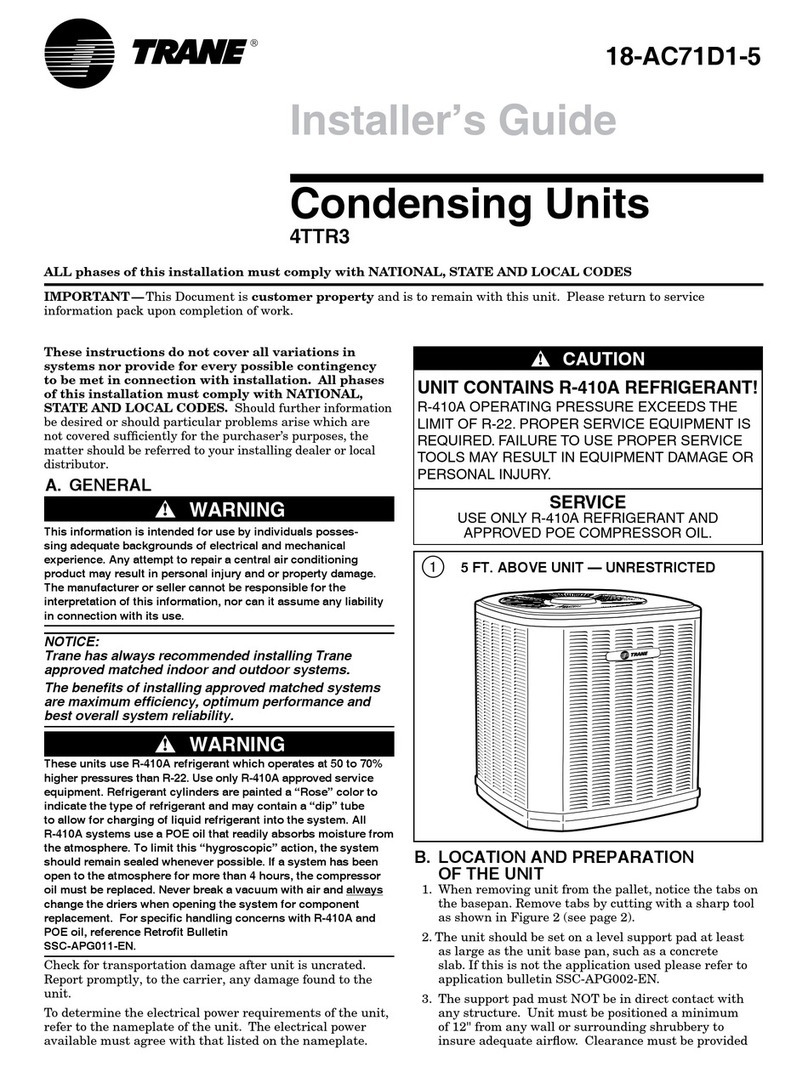 Trane 4TTR3 Assembly instructions