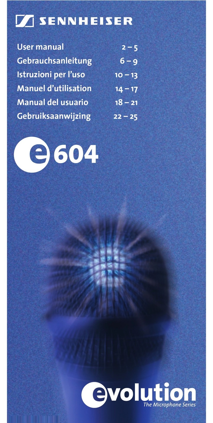 Sennheiser Evolution E 604 User manual