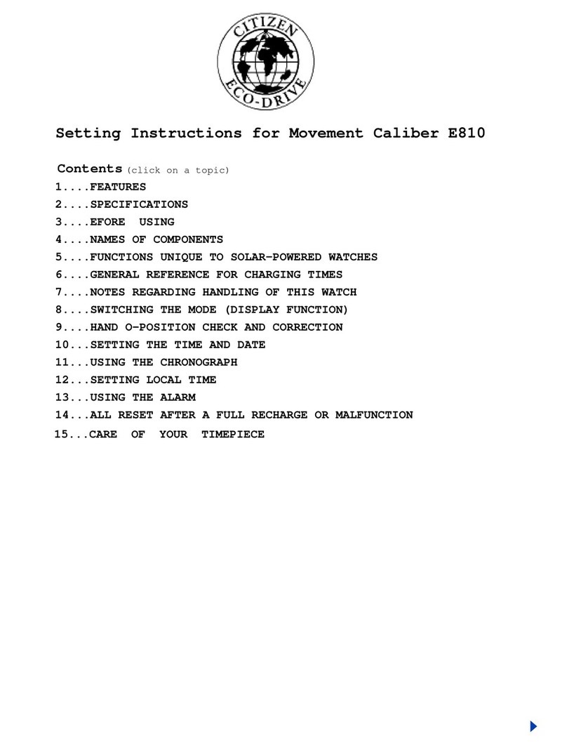 Citizen E810 Setting instructions