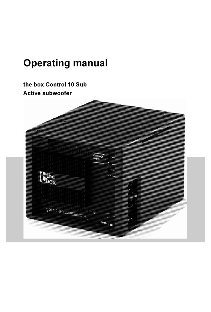 thomann the box Control 10 Sub User manual thomann the box Control 10 Sub User manual