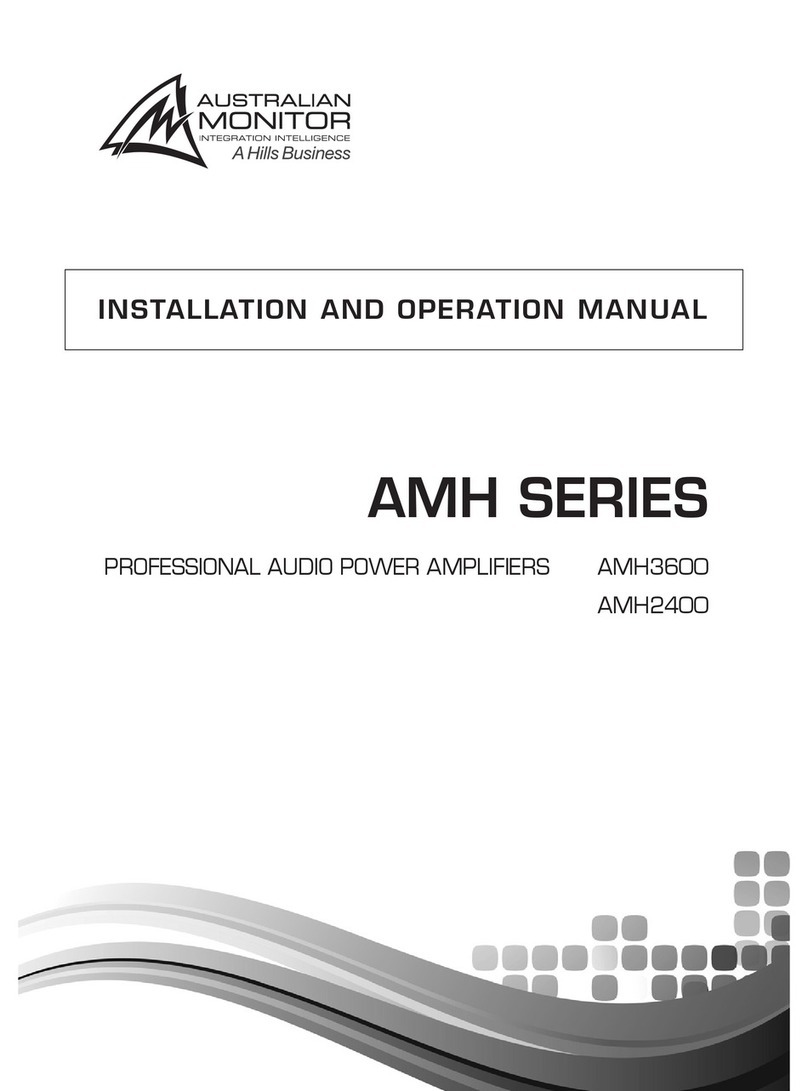 AUSTRALIAN MONITOR AMH3600 Installation and operation manual