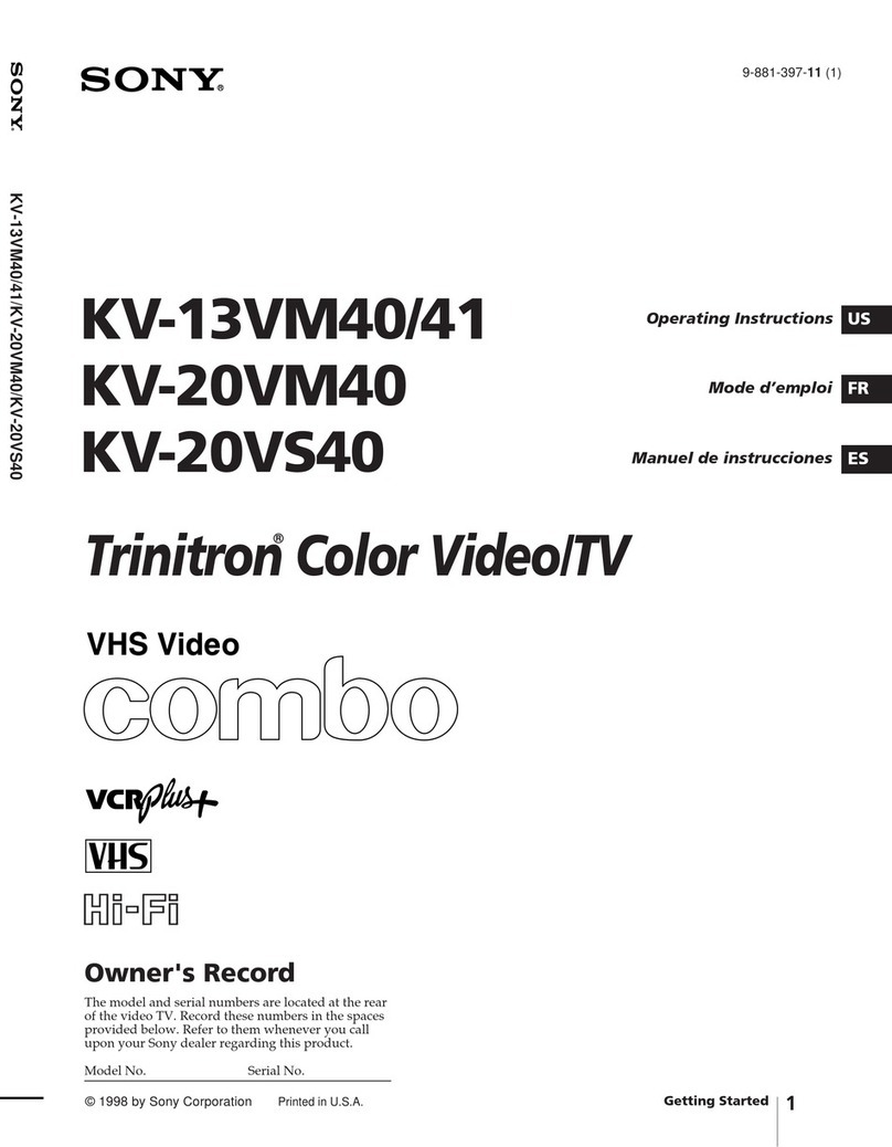 Sony KV-13VM40 User (English, Espa& operating instructions