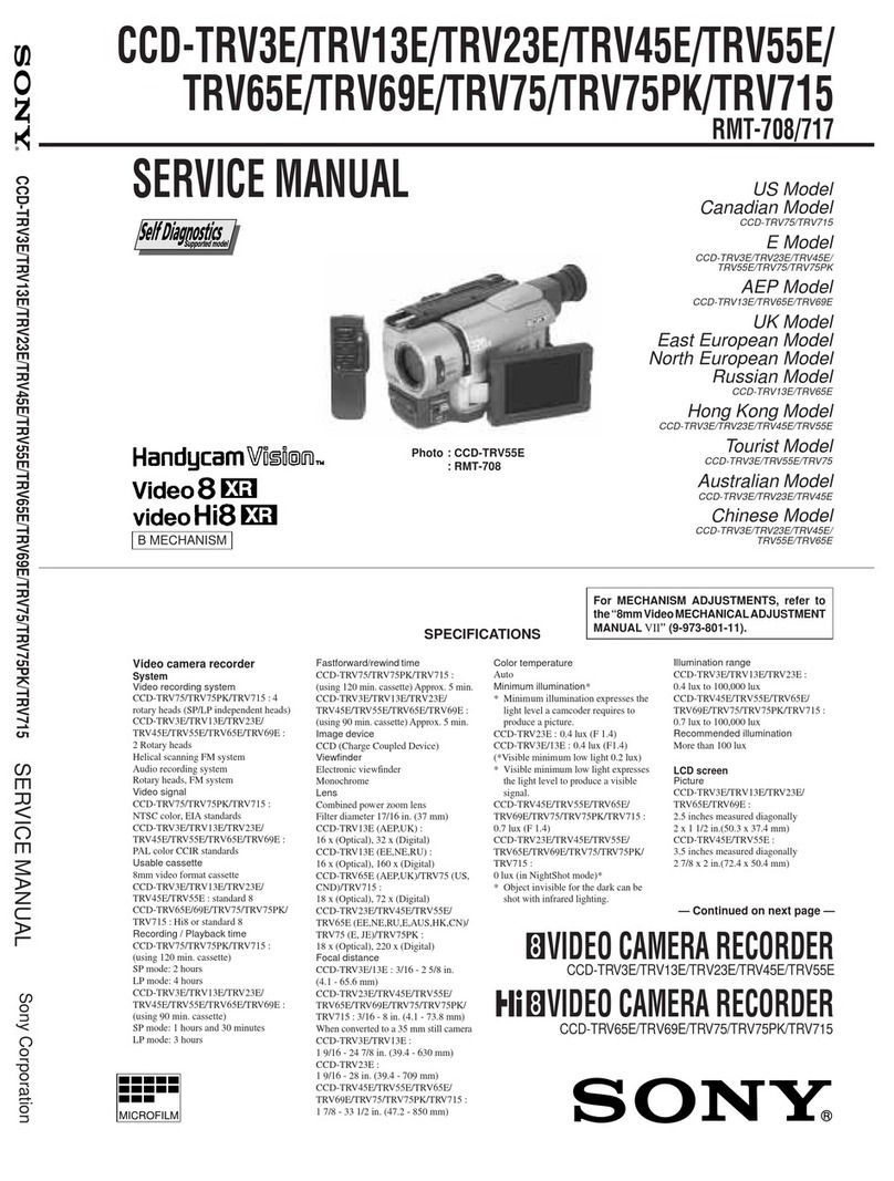 Sony Handycam Vision CCD-TRV3E User manual