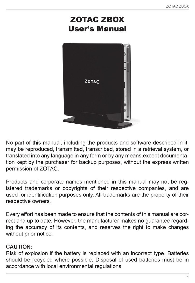 Zotac ZBOX series User manual