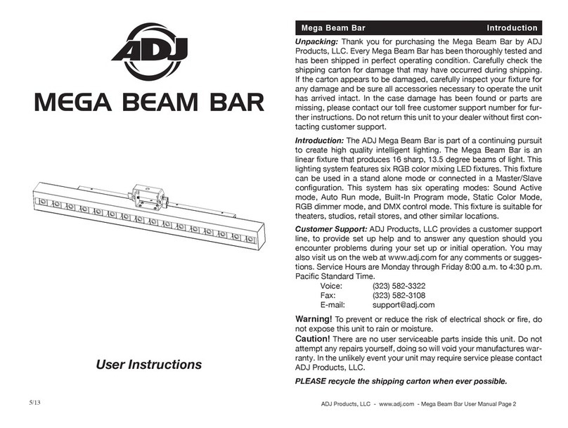 ADJ MEGA BEAM BAR User manual
