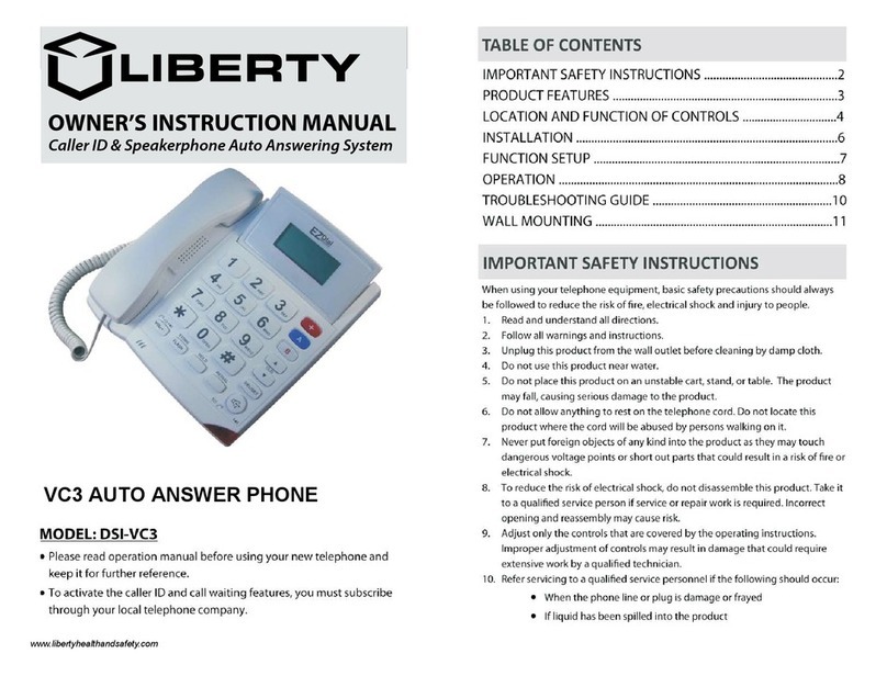 Liberty DSI-VC3 Owner's instruction manual