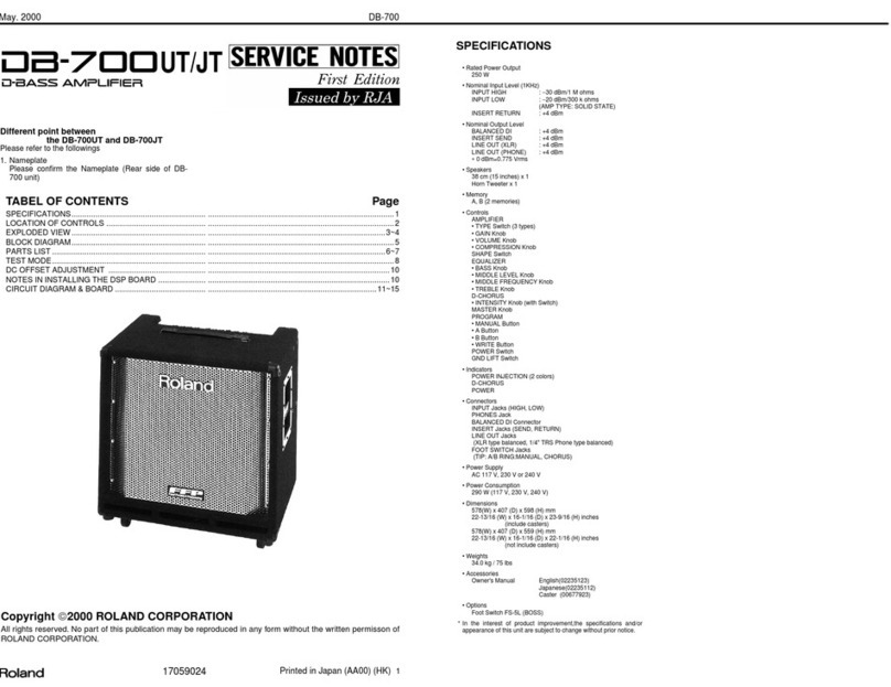 Roland DB-700UT Operating and maintenance manual