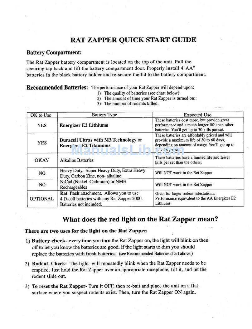 Agrizap Rat Zapper quick start guide