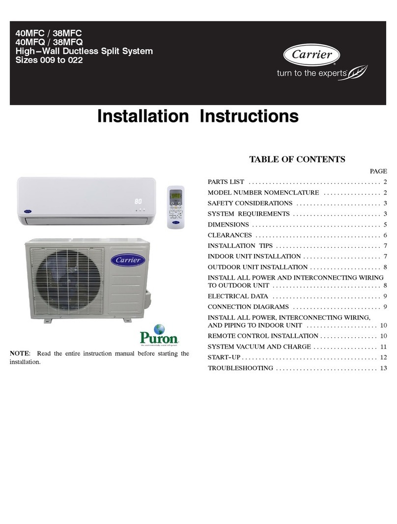 Carrier 40MFC User manual