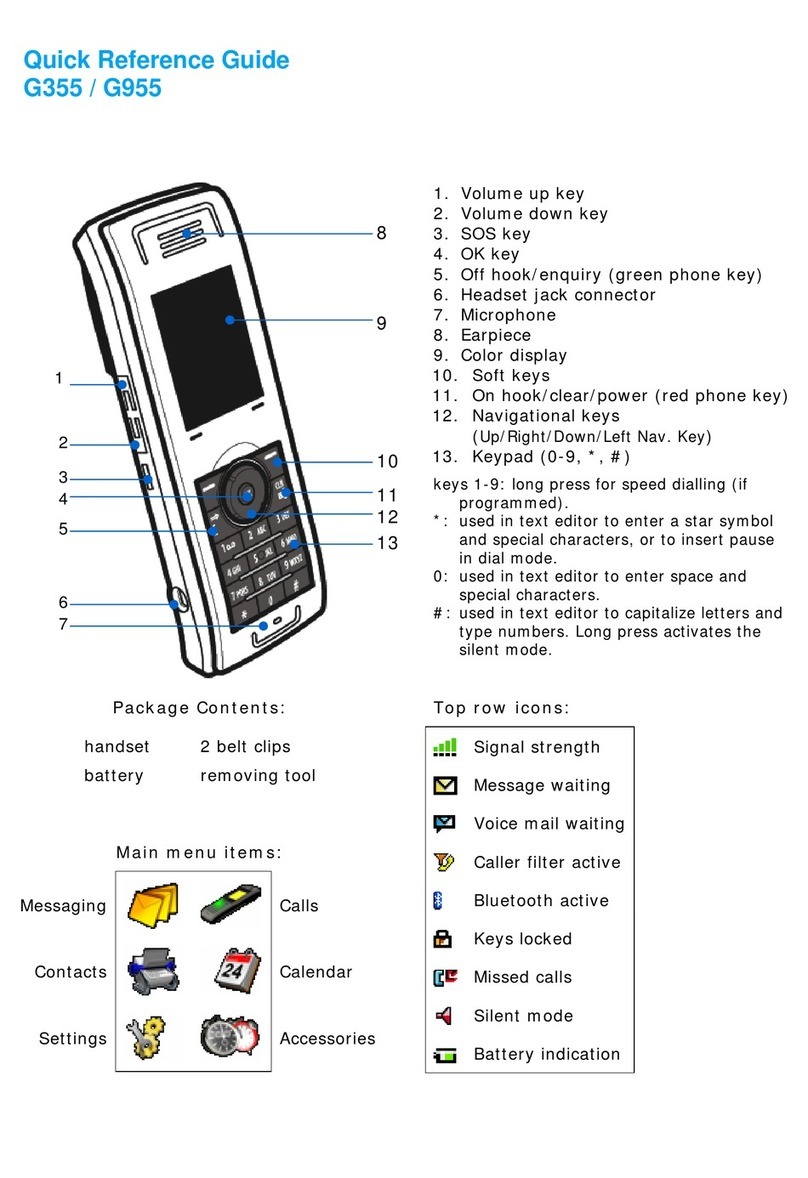 NEC G355 Quick reference guide