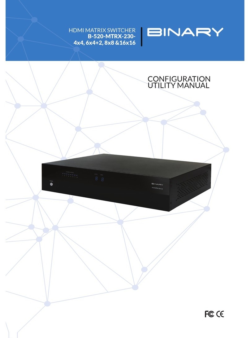 Binary B-520-MTRX-230-4x4 Configuration utility manual