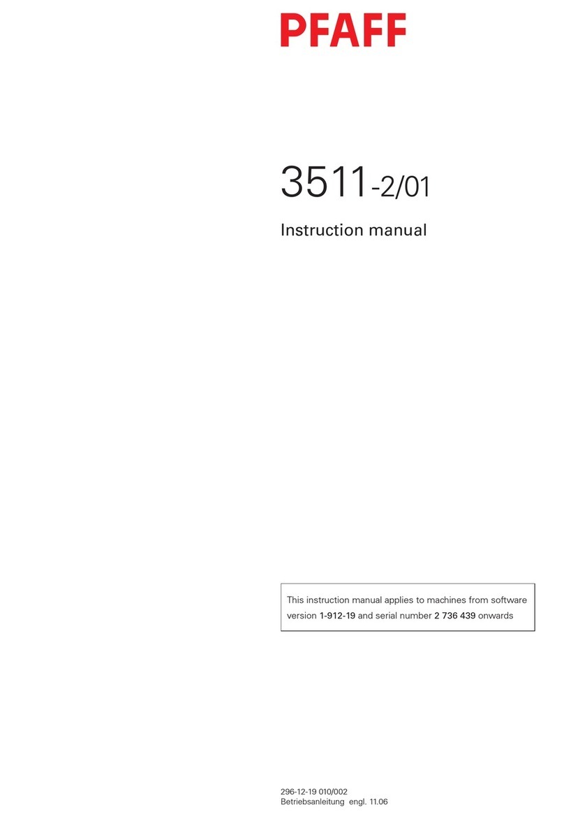 Pfaff 3511-2/01 User manual