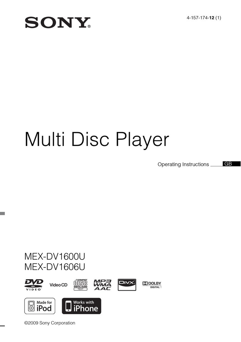 Sony MEX-DV1600U User manual