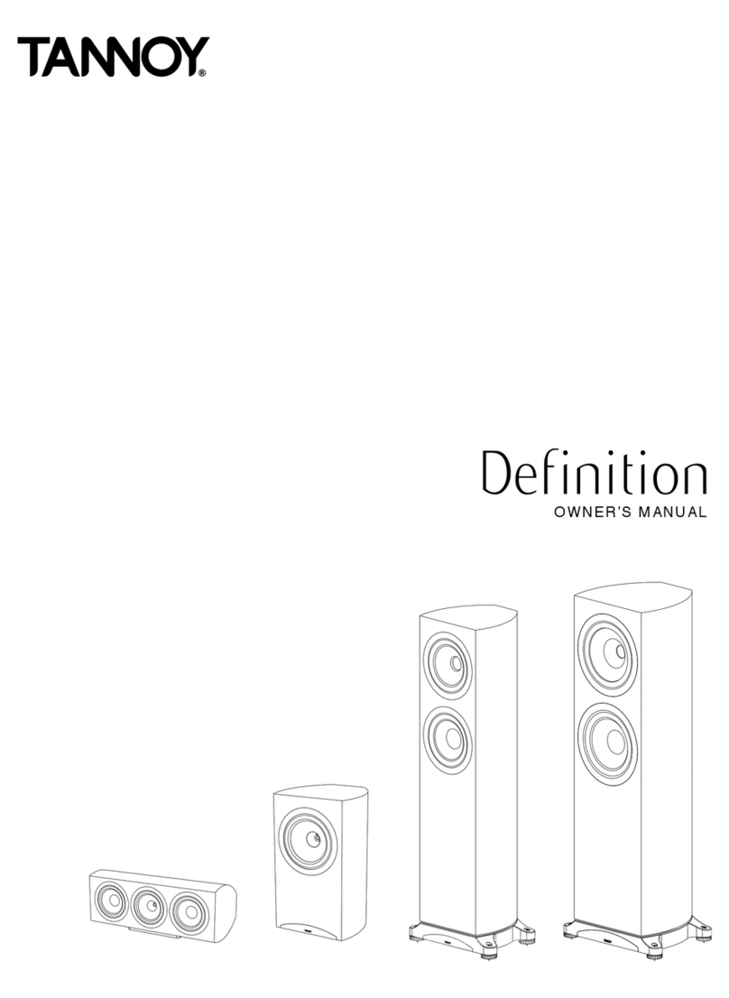 Tannoy Definition owner's manual
