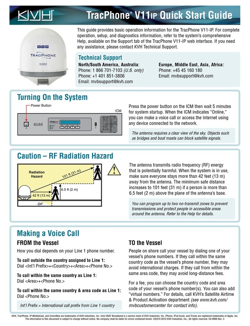 KVH Industries TracPhone V11IP quick start guide