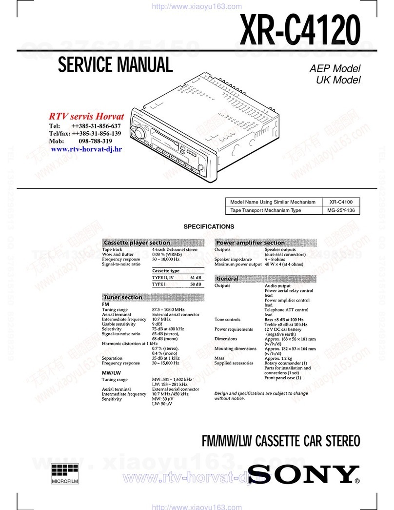 Sony XR-C4120 User manual