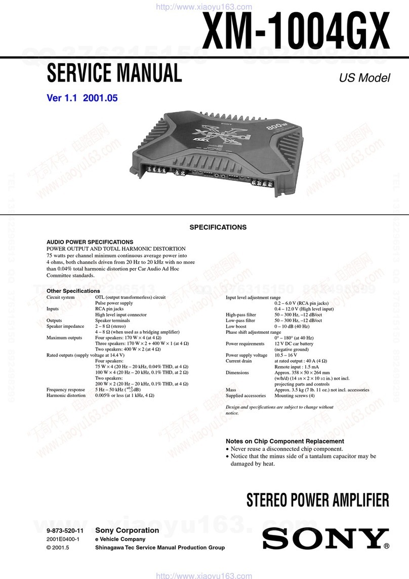 Sony XM-1004GX Service manual