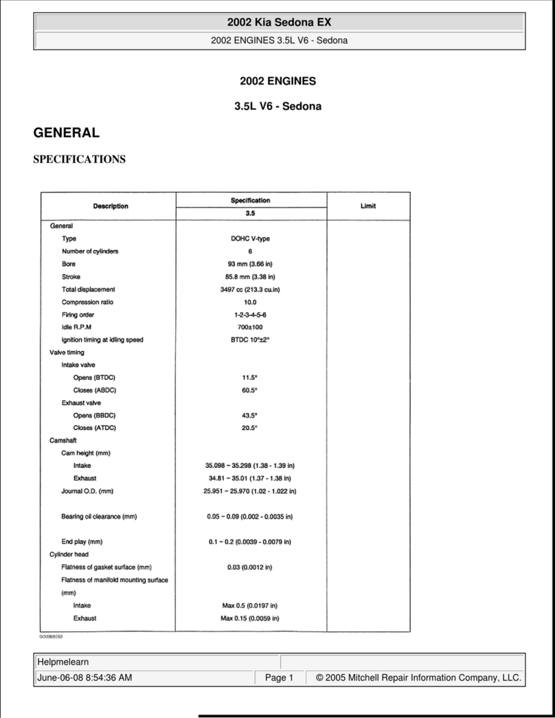 Kia 3.5L V6 manual