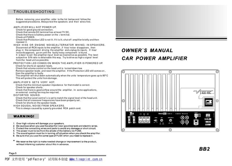 Vibe BB2 owner's manual