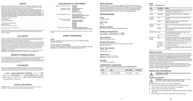 Enterasys ER16-GTX32-04 User manual