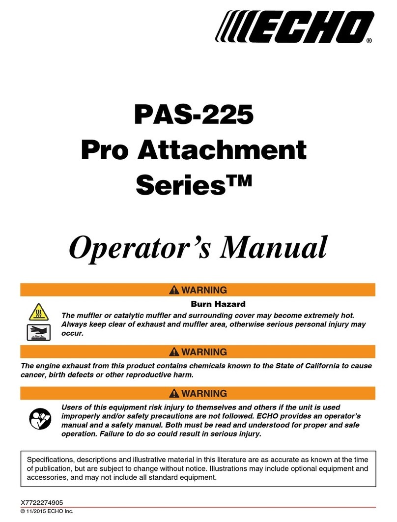 Echo Pro Attachment PAS-225 User manual