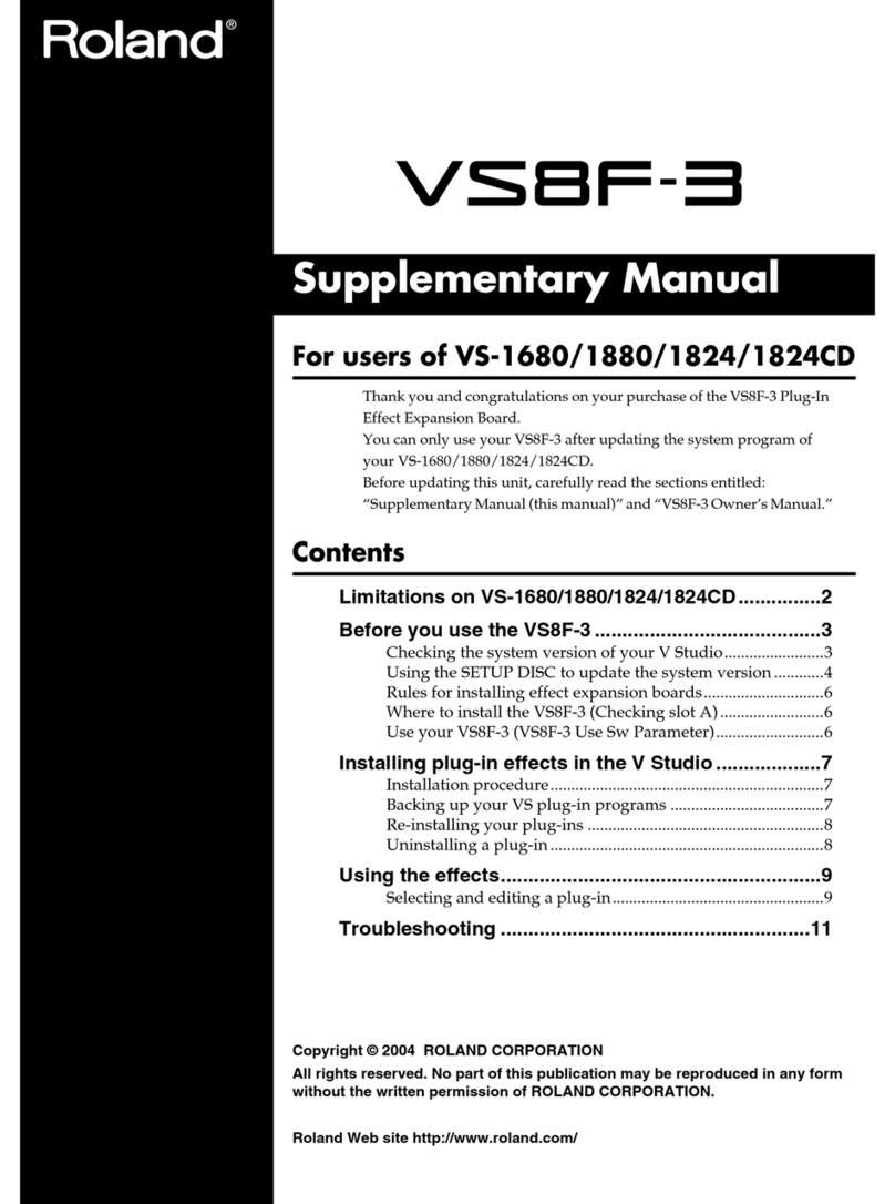 Roland VS8F-3 Instructions and recipes