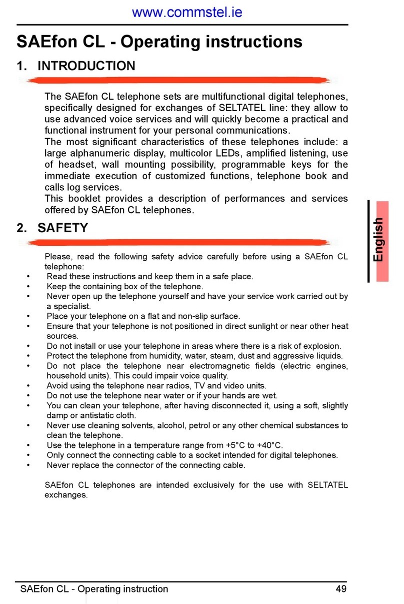 Selta SAEfon CL operating instructions