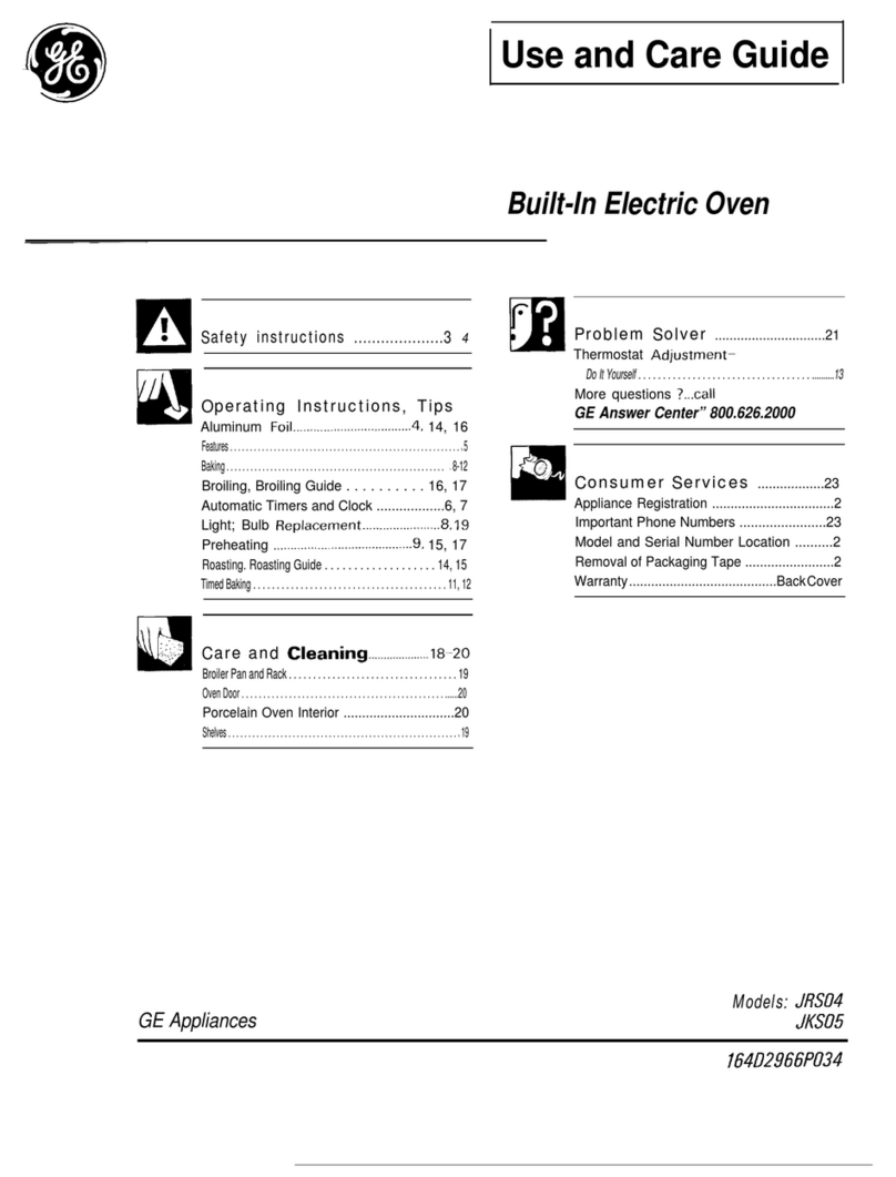 GE JRS04 Use and care guide