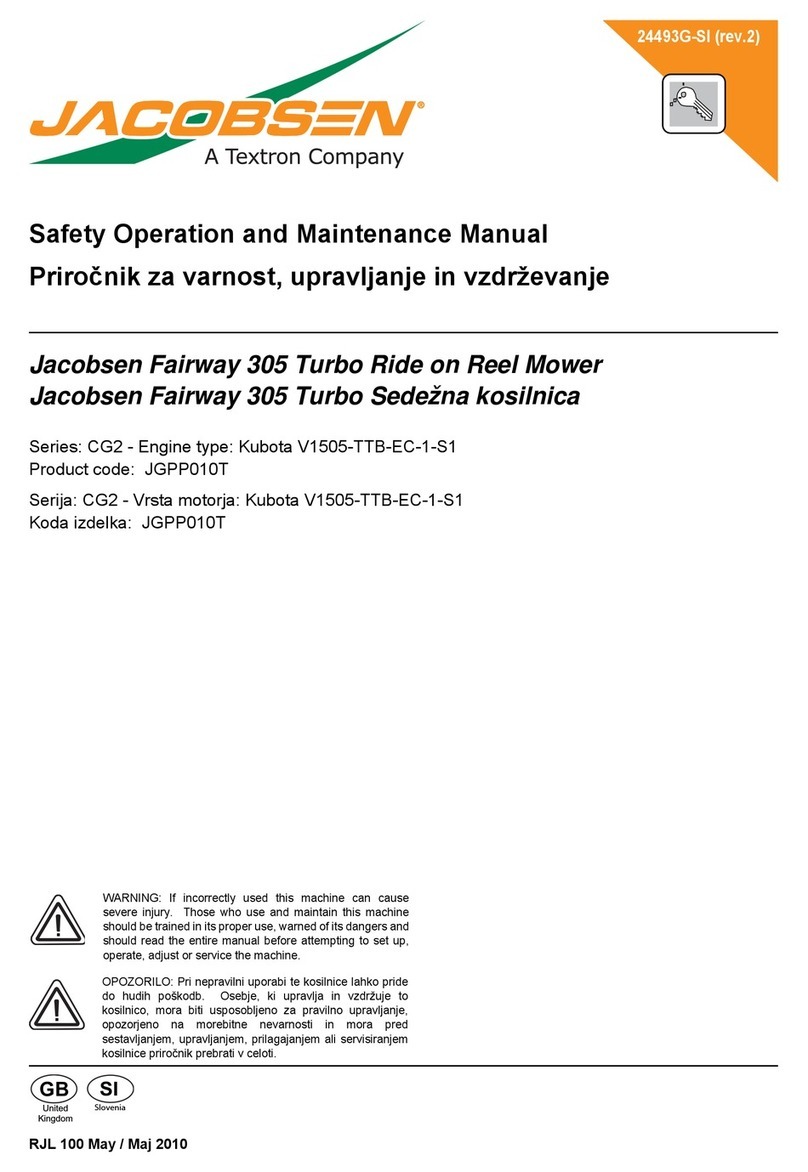 Jacobsen Fairway 305 Turbo Safety, operating and maintenance instructions Jacobsen Fairway 305 Turbo Safety, operating and maintenance instructions