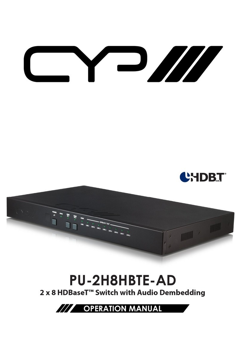 CYP PU-2H8HBTE-AD Operation manual