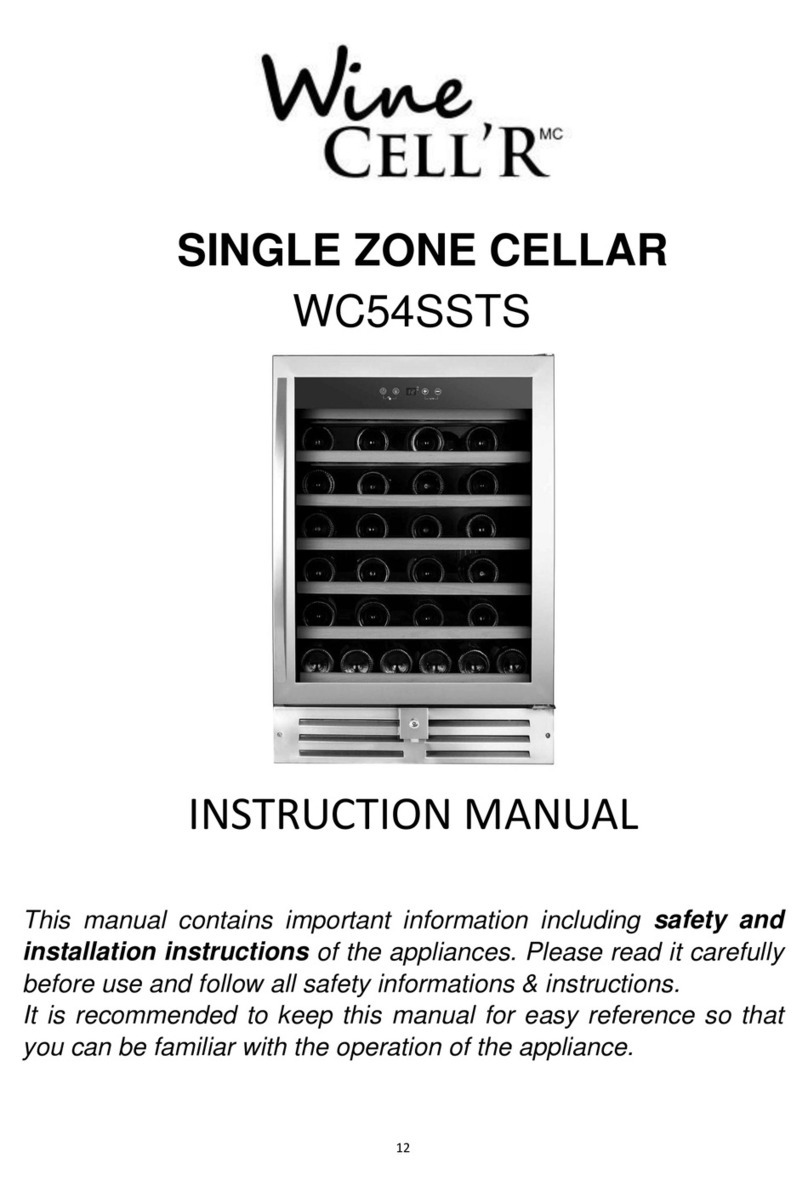 Wine cellr WC54SSTS User manual