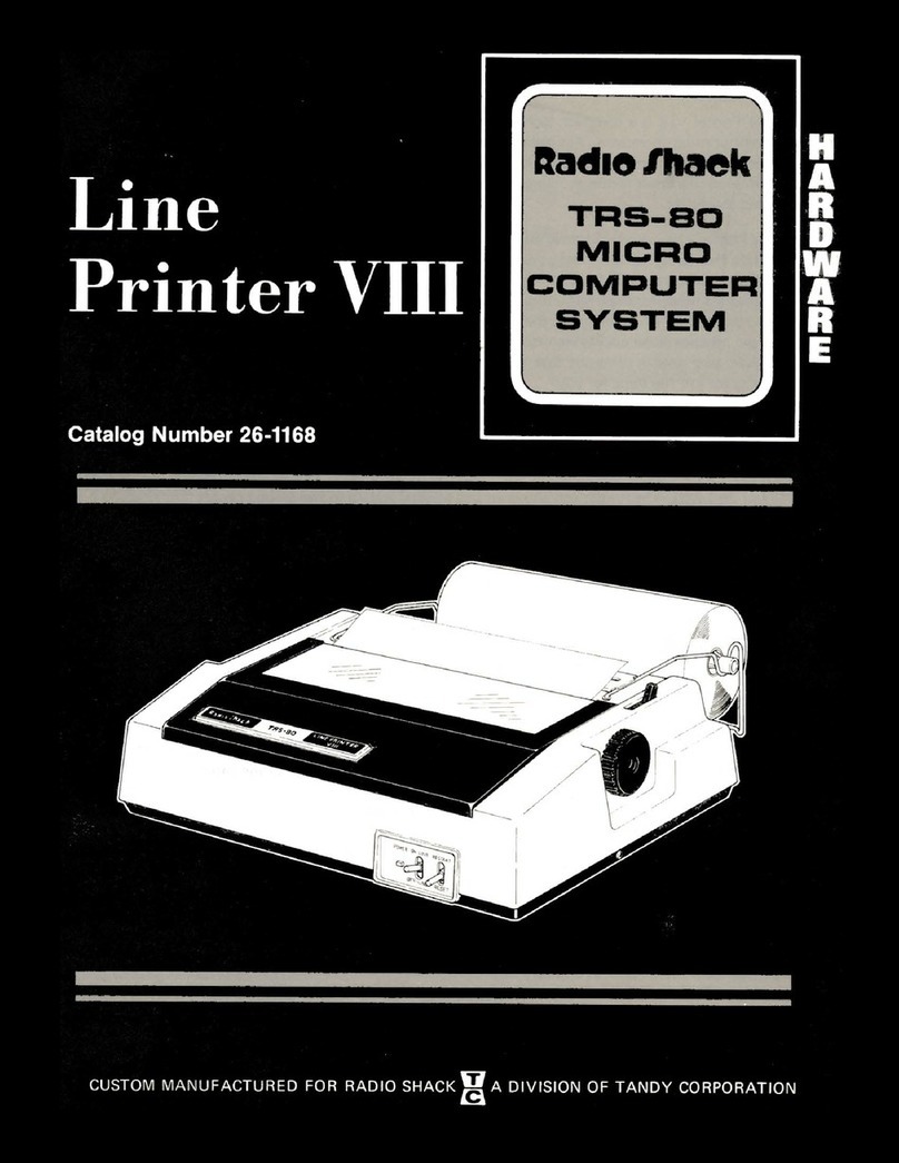 Radio Shack Line Printer VIII User manual